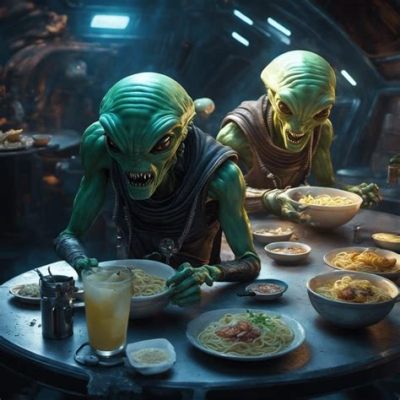 サンキュー日暮里、なぜか宇宙人がラーメンを食べている